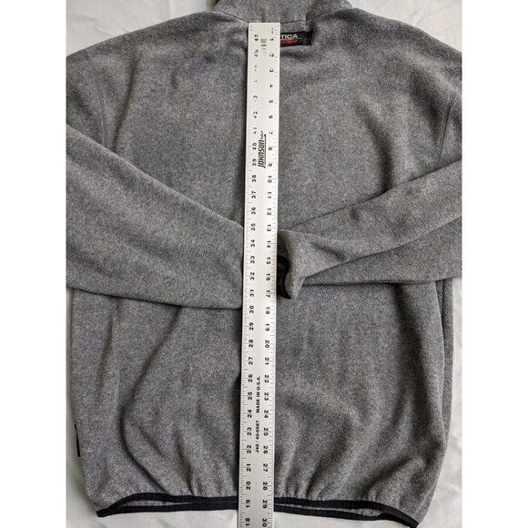 Vintage Nautica Competition Sweatshirt Gray Fleece 1/4 Zip Mock Mens Size XL - Picture 10 of 12